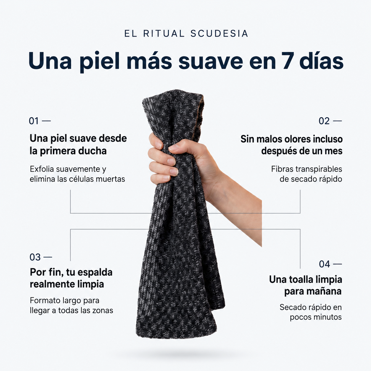 Toalla de ducha exfoliante Scudesia™