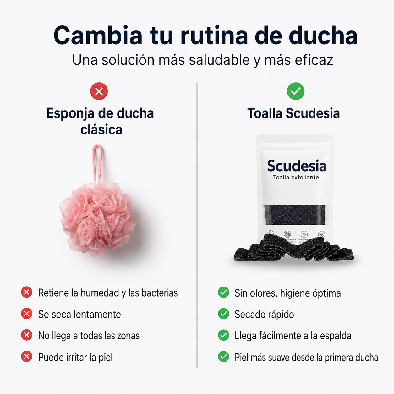 Toalla de ducha exfoliante Scudesia™