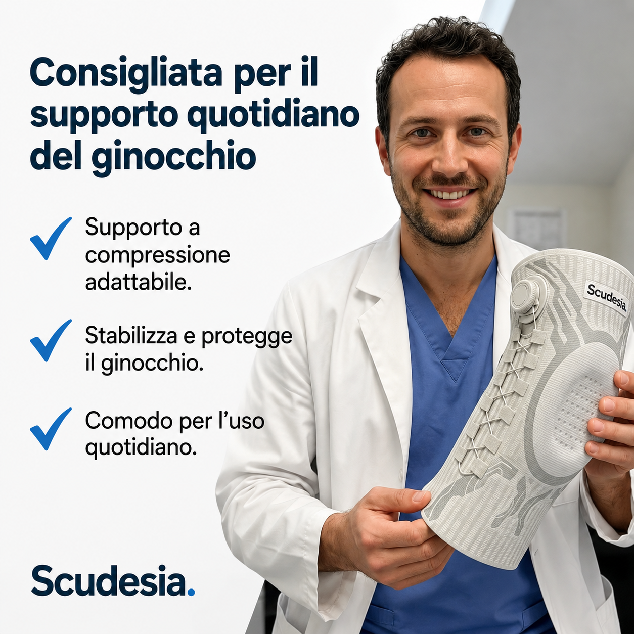 Ginocchiera Ortopedica a Compressione Regolabile