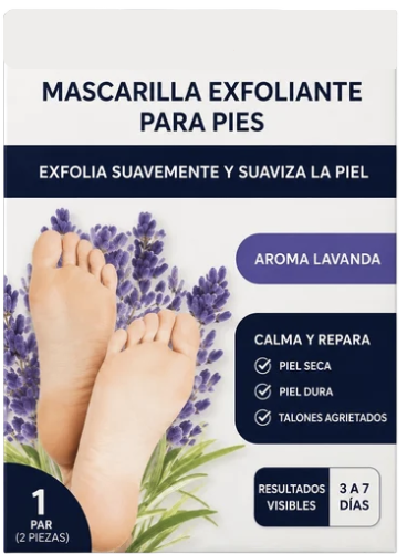 Mascarilla exfoliante para los pies
